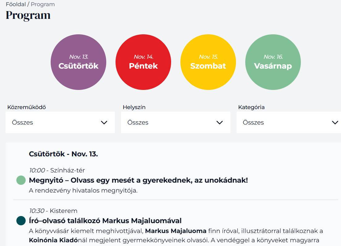 Archívum: a 31. Marosvásárhelyi Nemzetközi Könyvvásár teljes programja